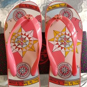 Tory Burch Brand New In Box Wedge Flip Flop Sz 8